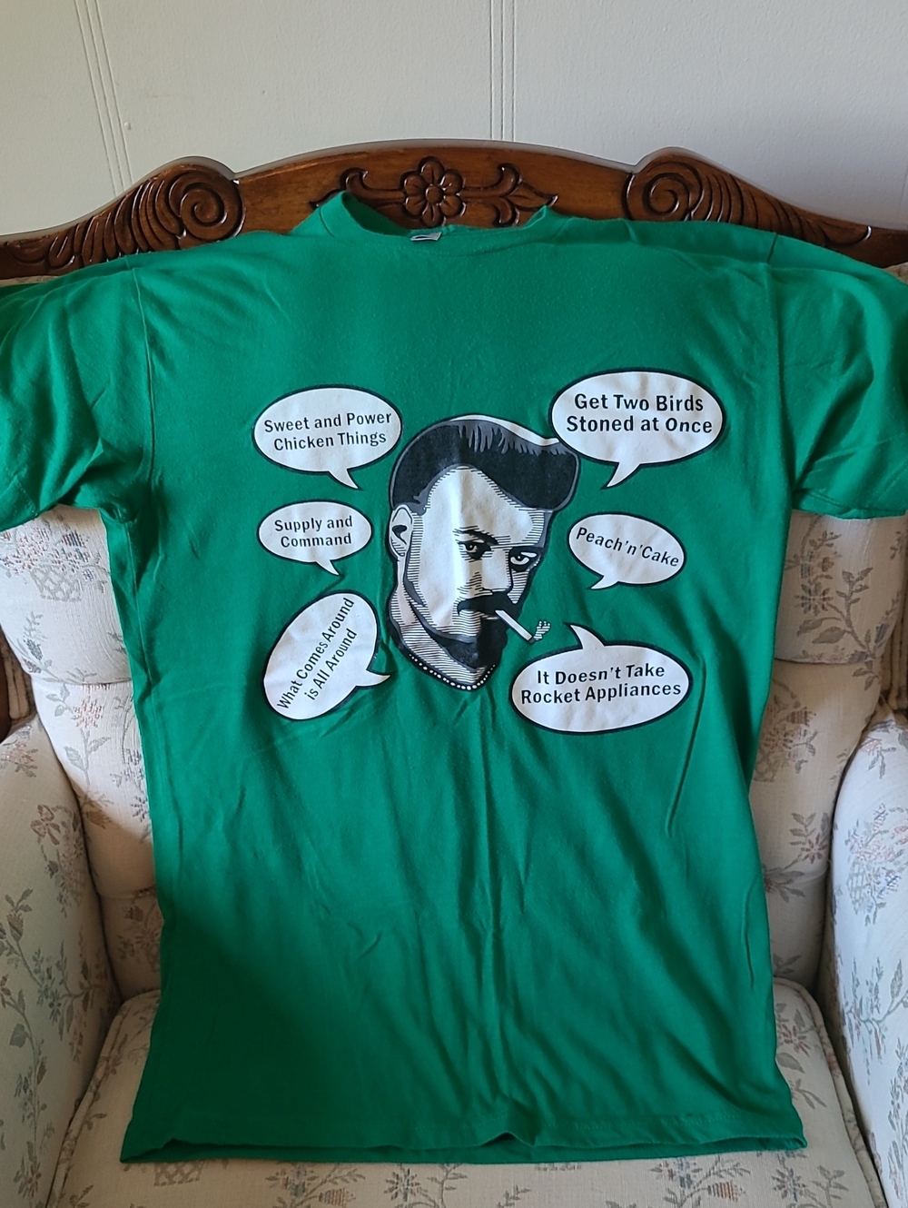 Men’s T-Shirt with Ricky From Trailer Park Boys Illustrated Face And Ricky-isms